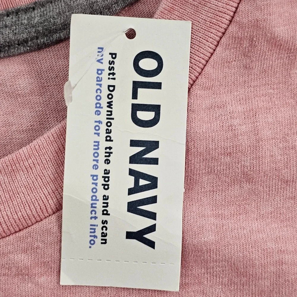 Old Navy Pink Short Sleeve Cotton Blend T-Shirt Youth 2XL (18)